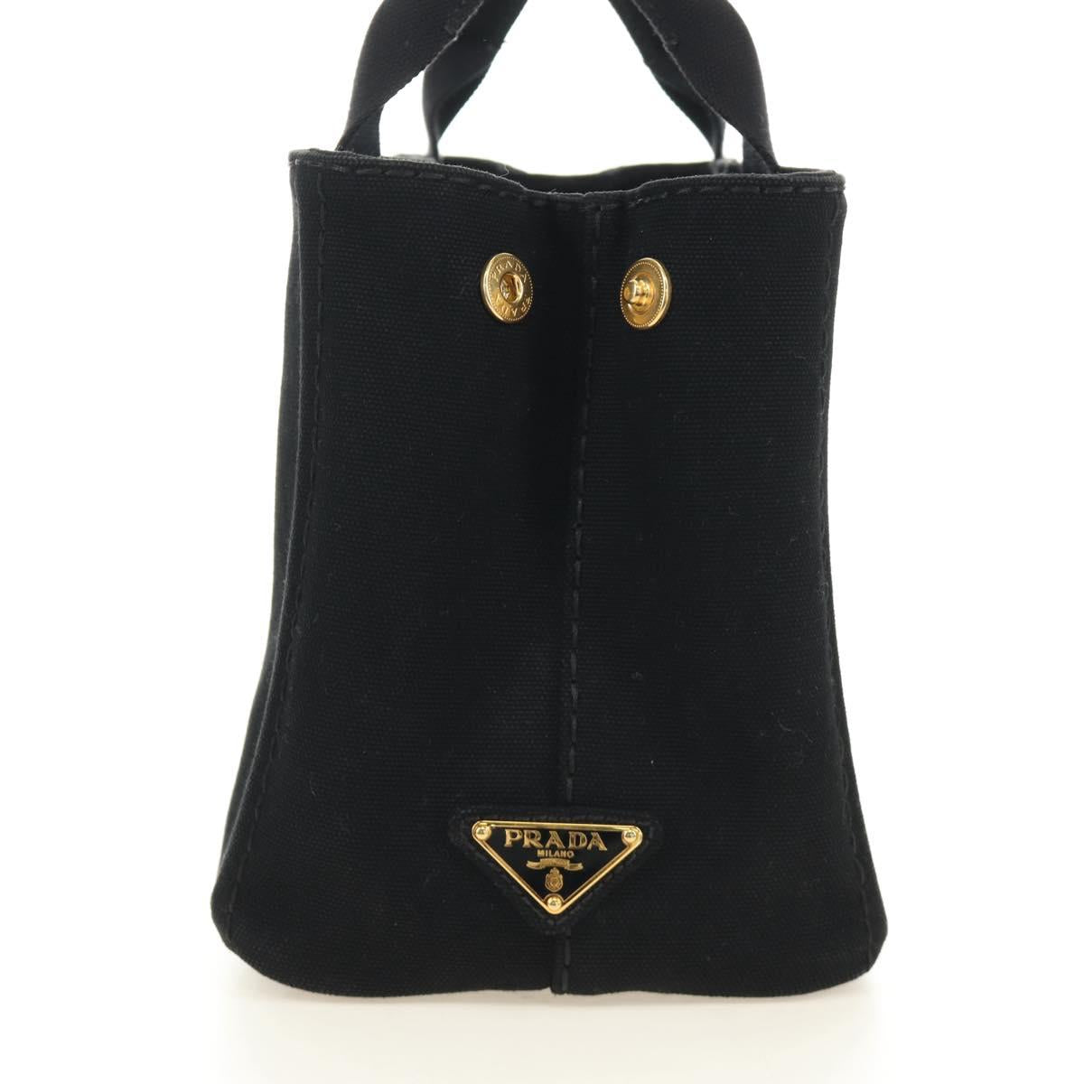 PRADA Kanapa PM Hand Bag Canvas Black Auth BA13816V