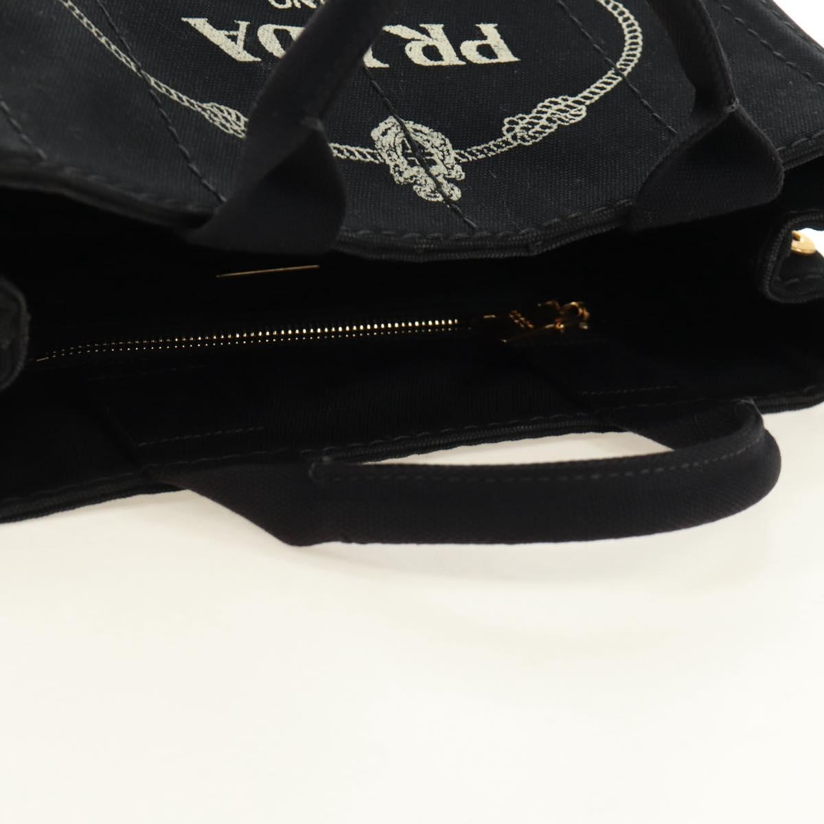 PRADA Kanapa PM Hand Bag Canvas Black Auth BA13816V