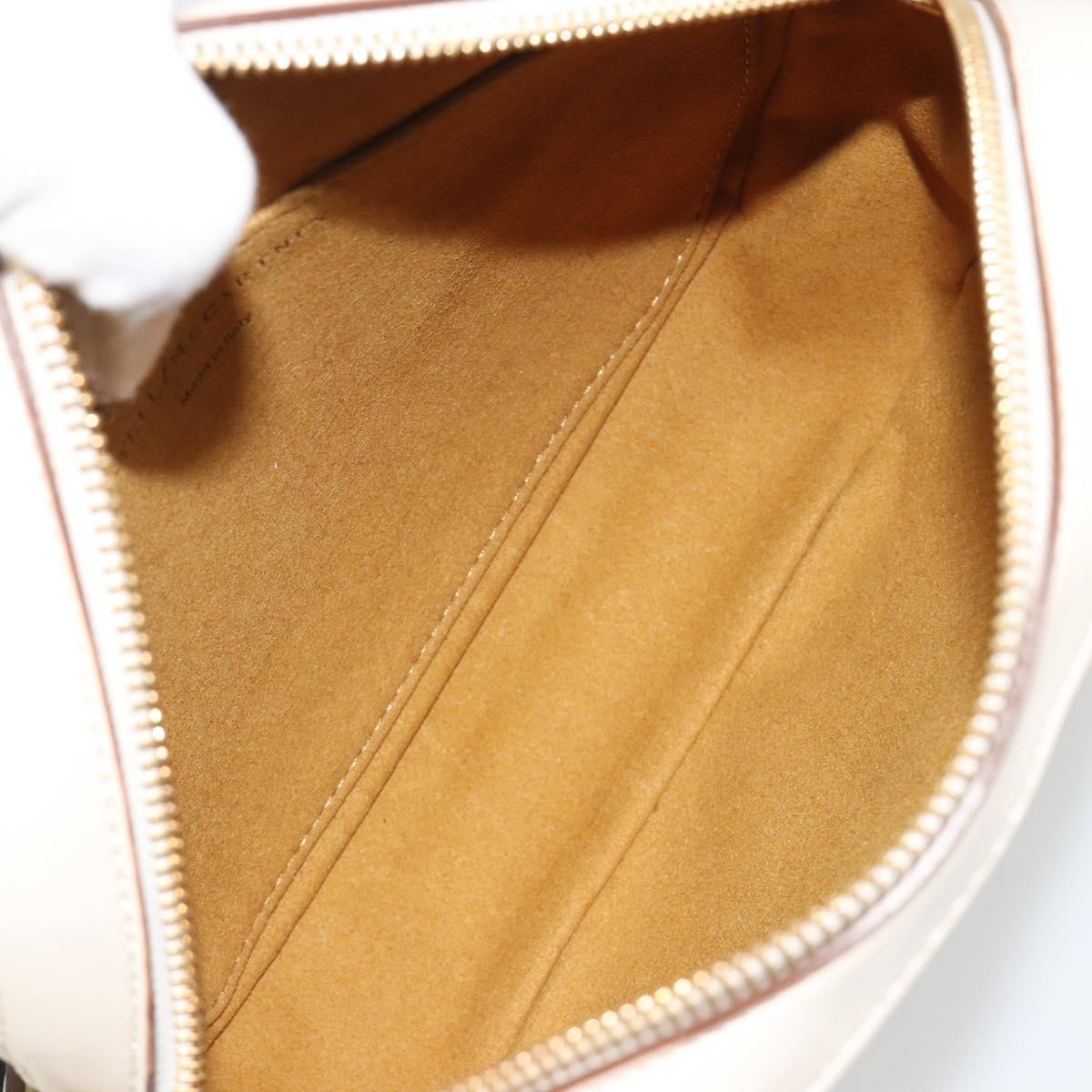 Stella MacCartney Shoulder Bag Leather Ivory Gold Auth BA13823