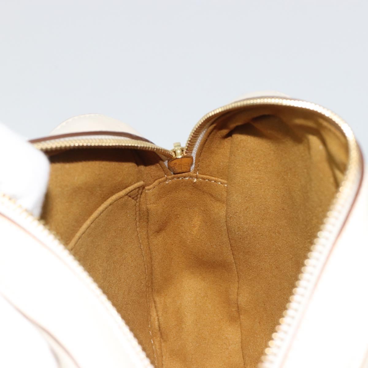 Stella MacCartney Shoulder Bag Leather Ivory Gold Auth BA13823