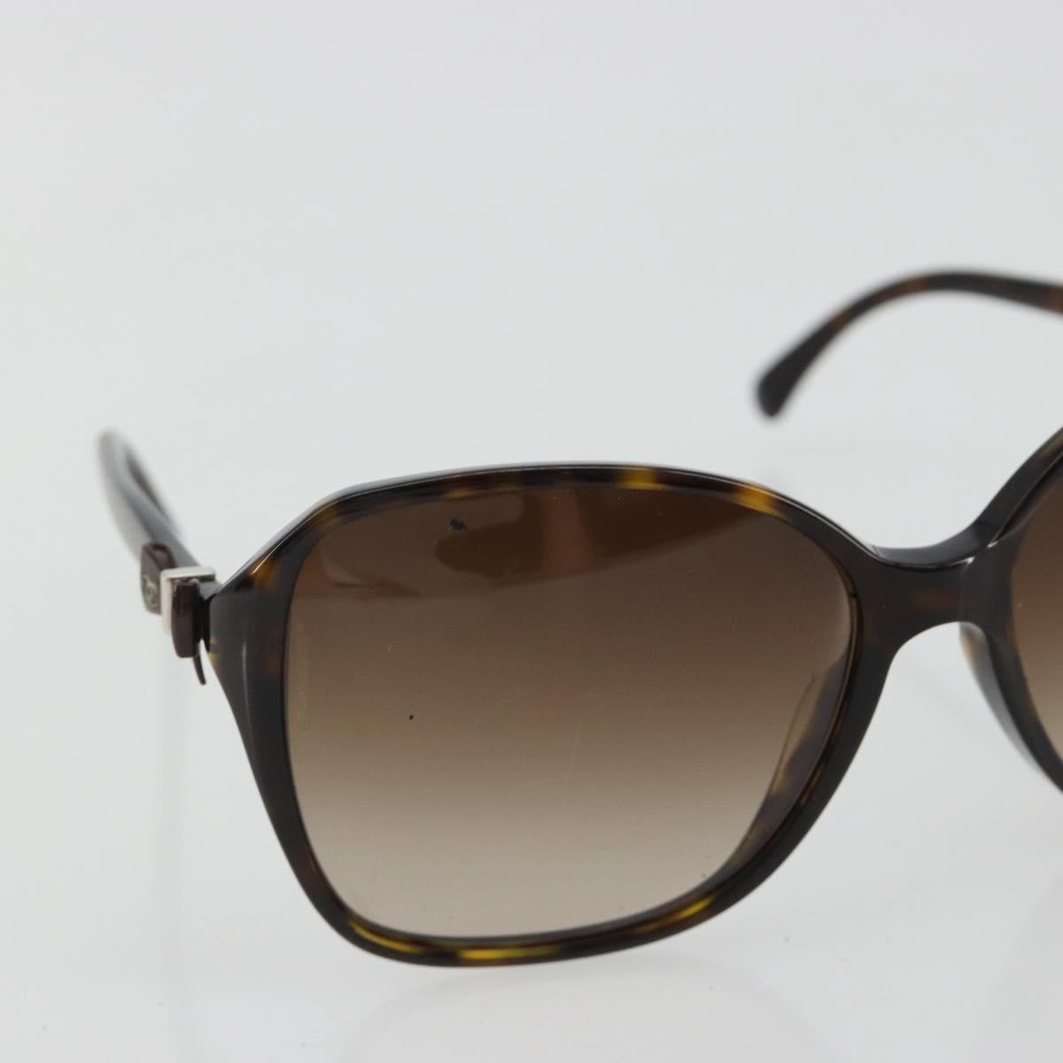 CHANEL Tortoise Pattern Sunglasses plastic Brown CC Auth BA13827