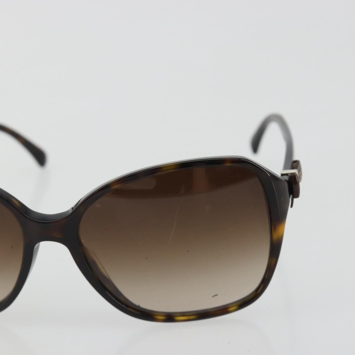 CHANEL Tortoise Pattern Sunglasses plastic Brown CC Auth BA13827
