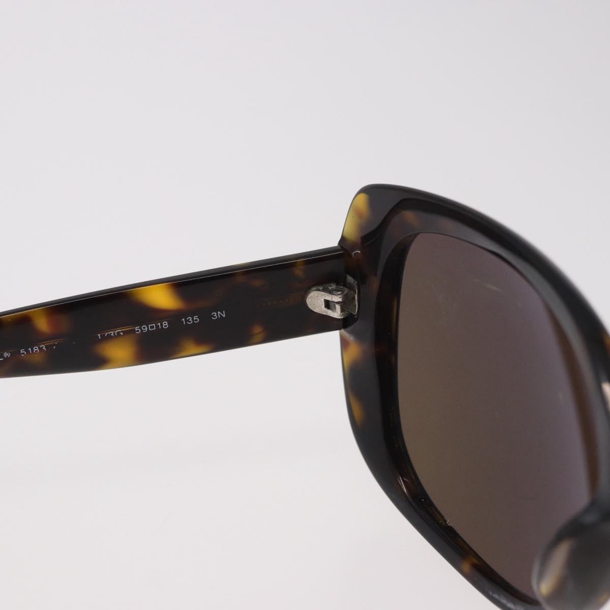 CHANEL Sunglasses Plastic Brown CC Auth BA13831