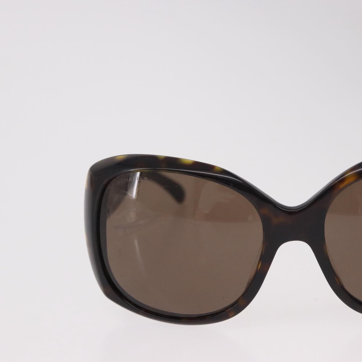 CHANEL Sunglasses Plastic Brown CC Auth BA13831