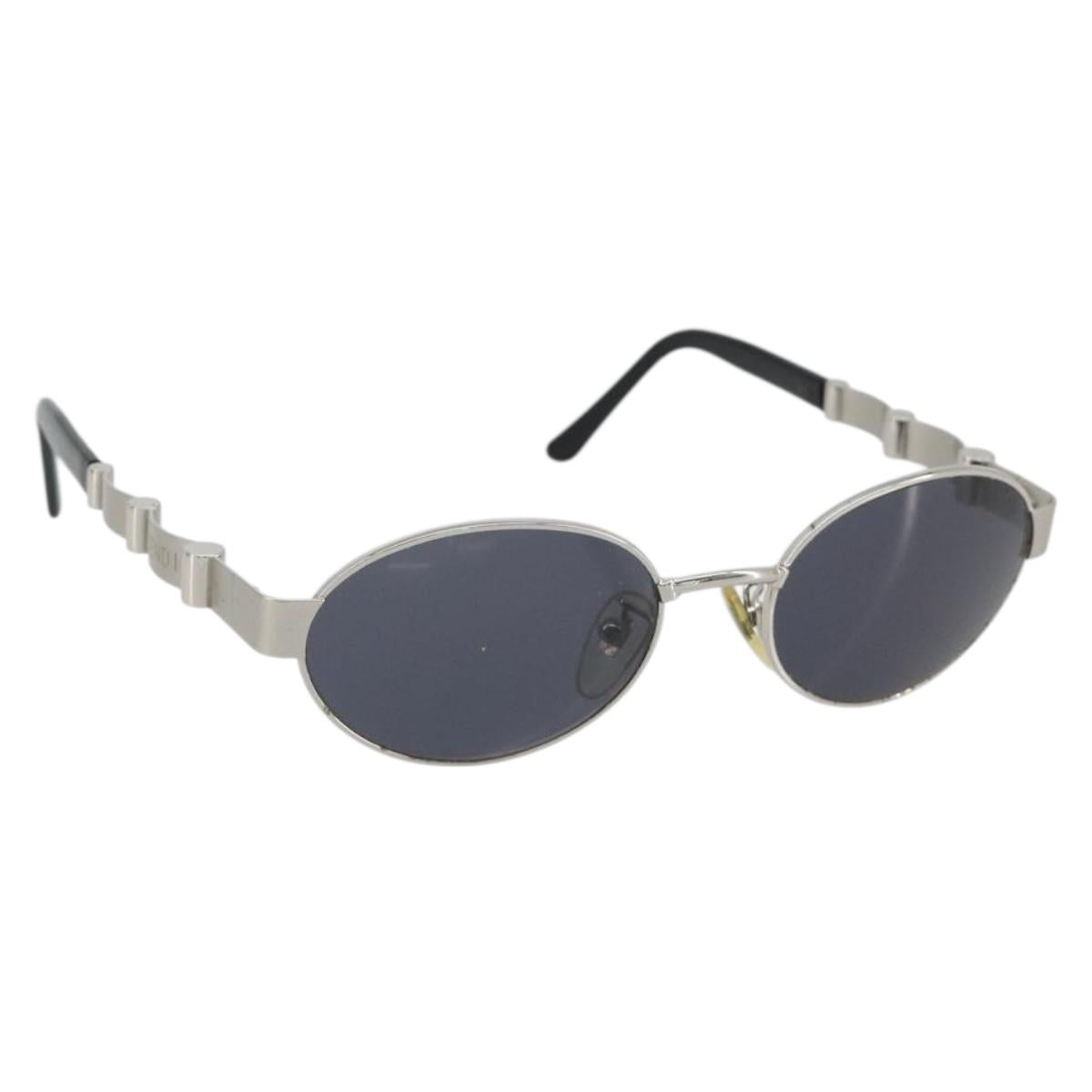 FENDI Sunglasses Metal Black Auth BA13834