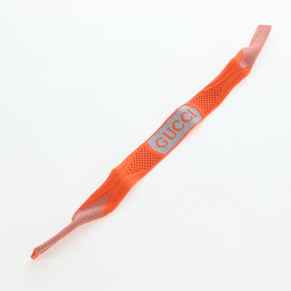 GUCCI Glasses Case Technical knit Orange Silver 824707 Auth BA13835M