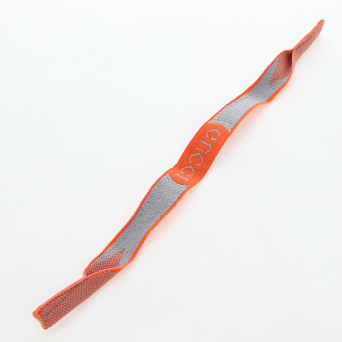 GUCCI Glasses Case Technical knit Orange Silver 824707 Auth BA13835M