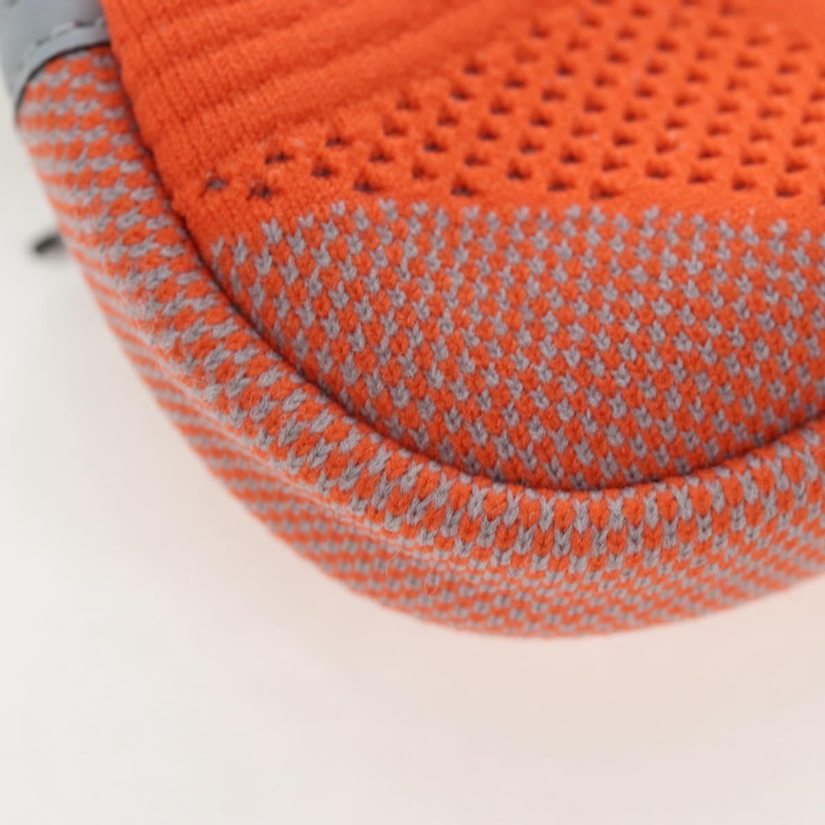 GUCCI Glasses Case Technical knit Orange Silver 824707 Auth BA13835M