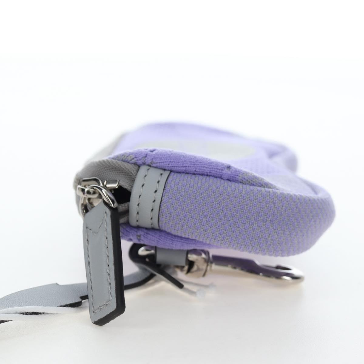 GUCCI Glasses Case Technical knit Purple Silver 824707 Auth BA13836M