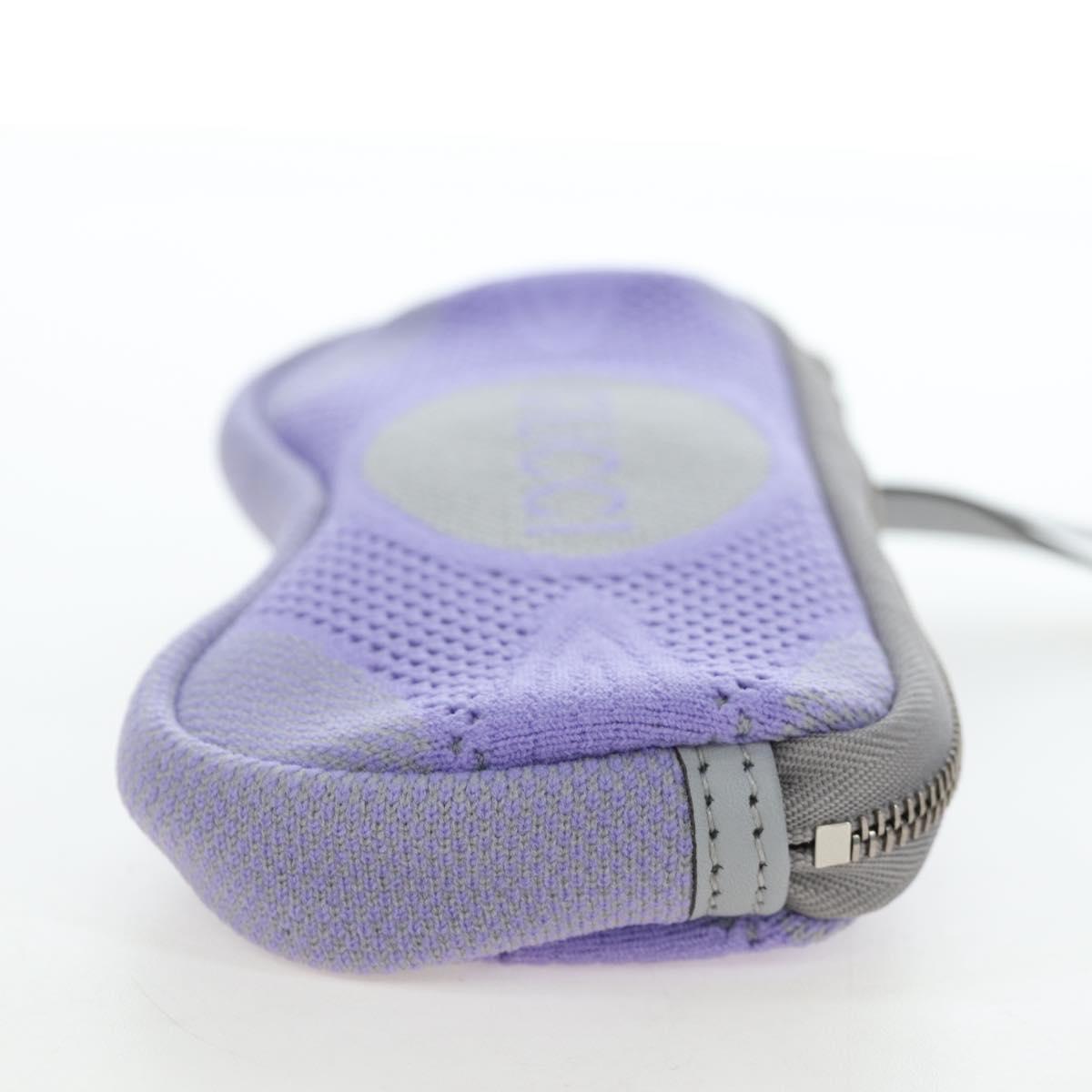 GUCCI Glasses Case Technical knit Purple Silver 824707 Auth BA13836M