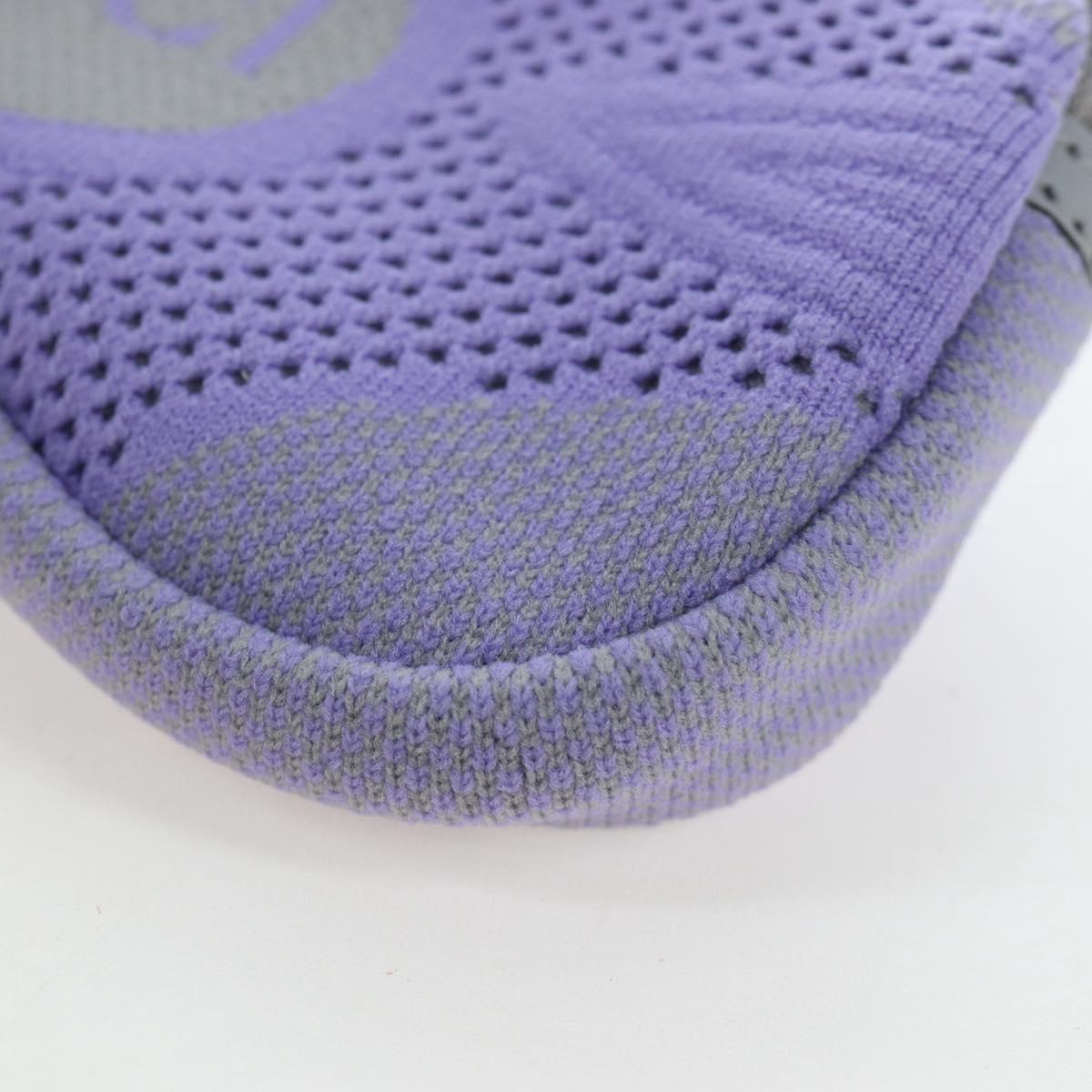 GUCCI Glasses Case Technical knit Purple Silver 824707 Auth BA13836M