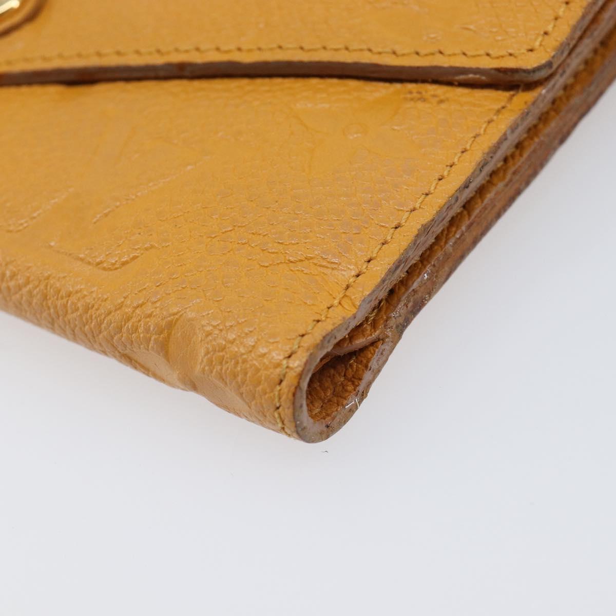 LOUIS VUITTON Empreinte Portefeuille Curie's Compact Saffron Auth BA13838