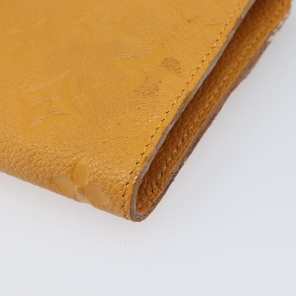 LOUIS VUITTON Empreinte Portefeuille Curie's Compact Saffron Auth BA13838