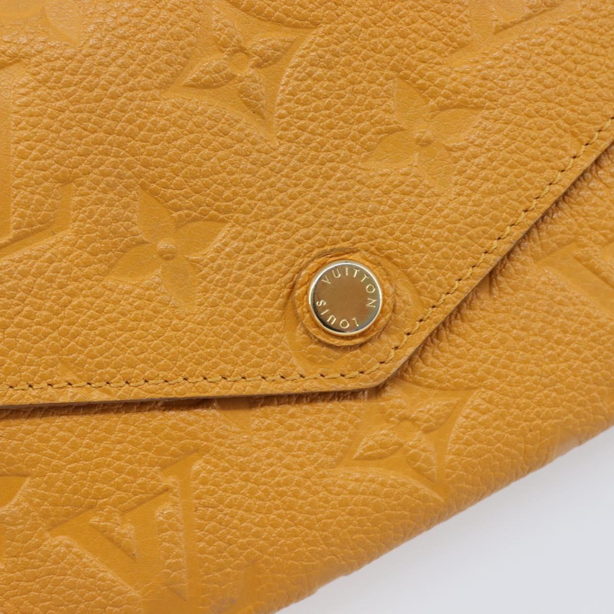 LOUIS VUITTON Empreinte Portefeuille Curie's Compact Saffron Auth BA13838