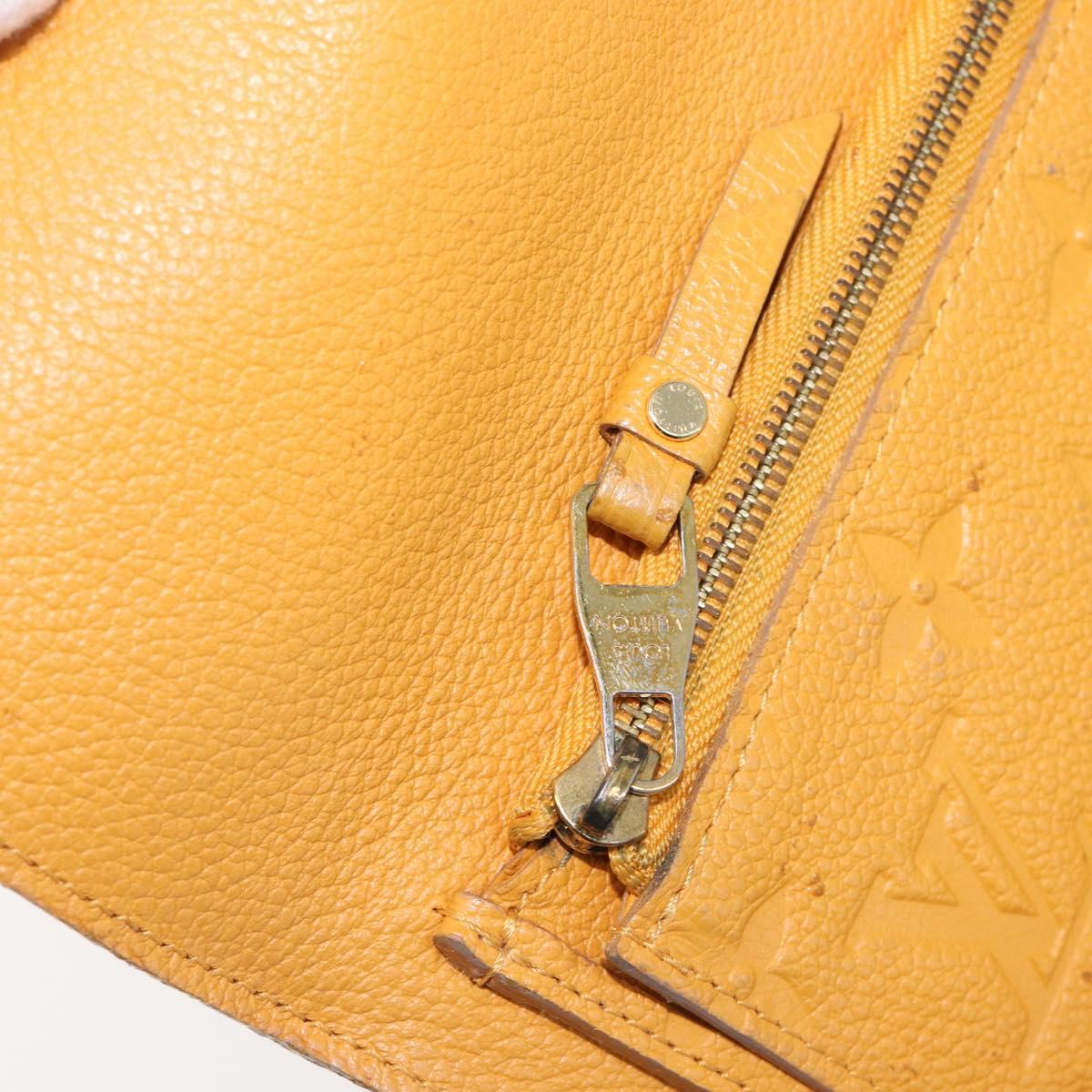 LOUIS VUITTON Empreinte Portefeuille Curie's Compact Saffron Auth BA13838