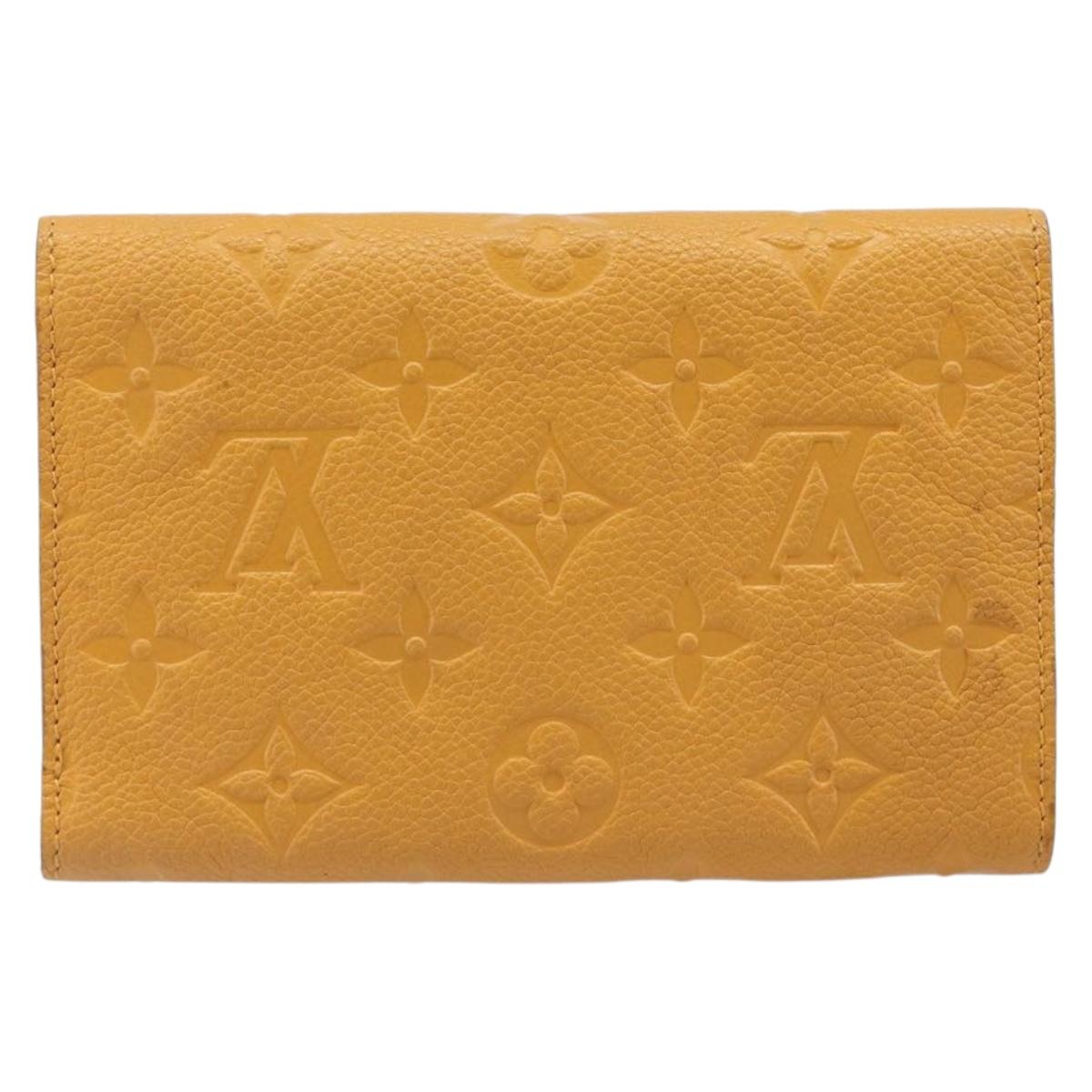 LOUIS VUITTON Empreinte Portefeuille Curie's Compact Saffron Auth BA13838