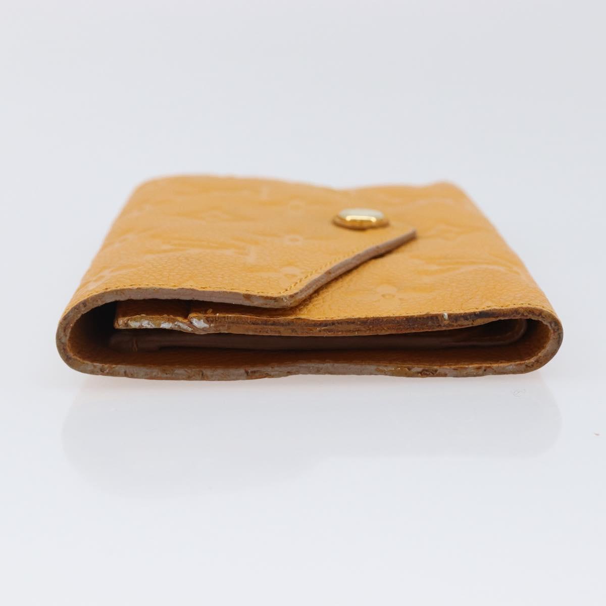 LOUIS VUITTON Empreinte Portefeuille Curie's Compact Saffron Auth BA13838