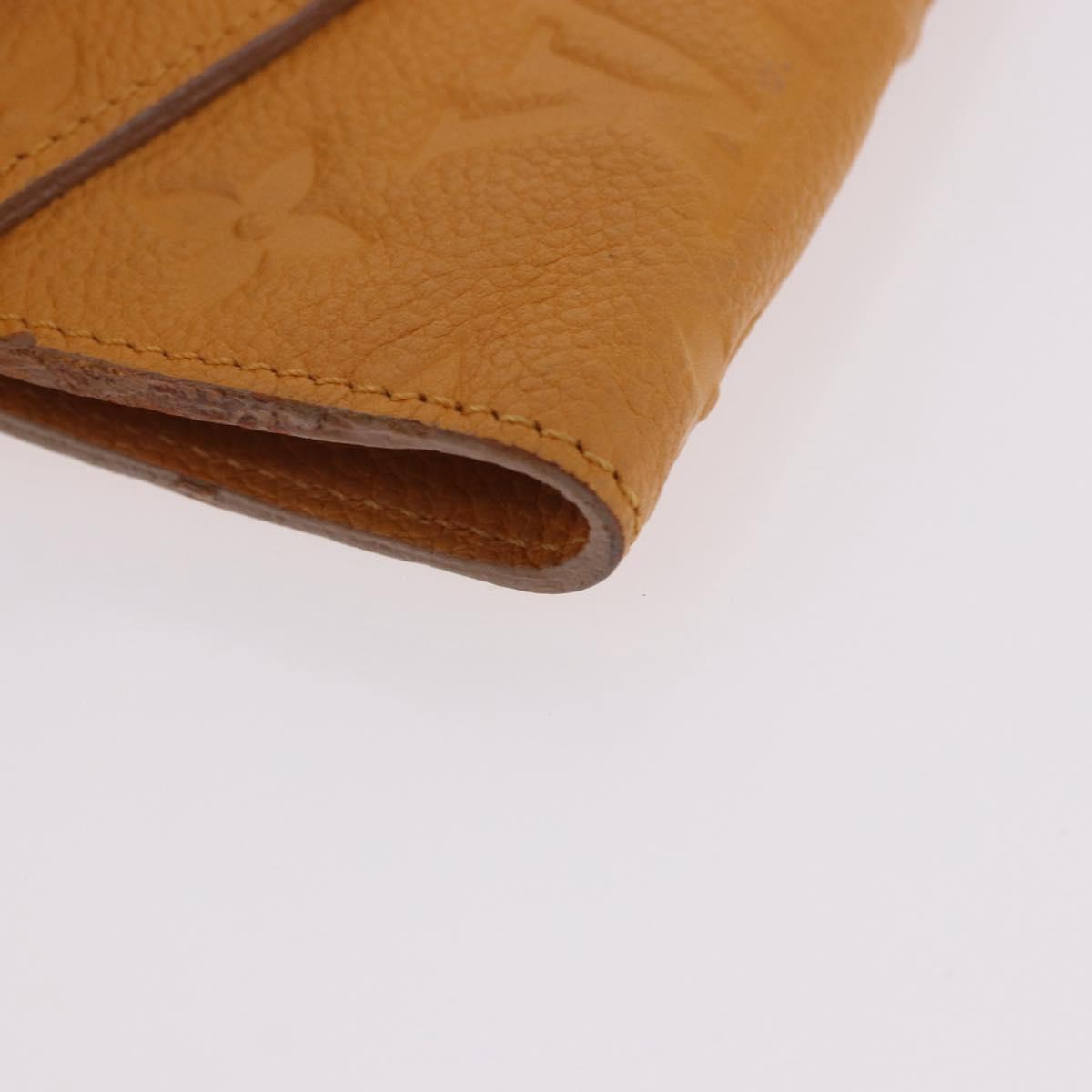 LOUIS VUITTON Empreinte Portefeuille Curie's Compact Saffron Auth BA13838