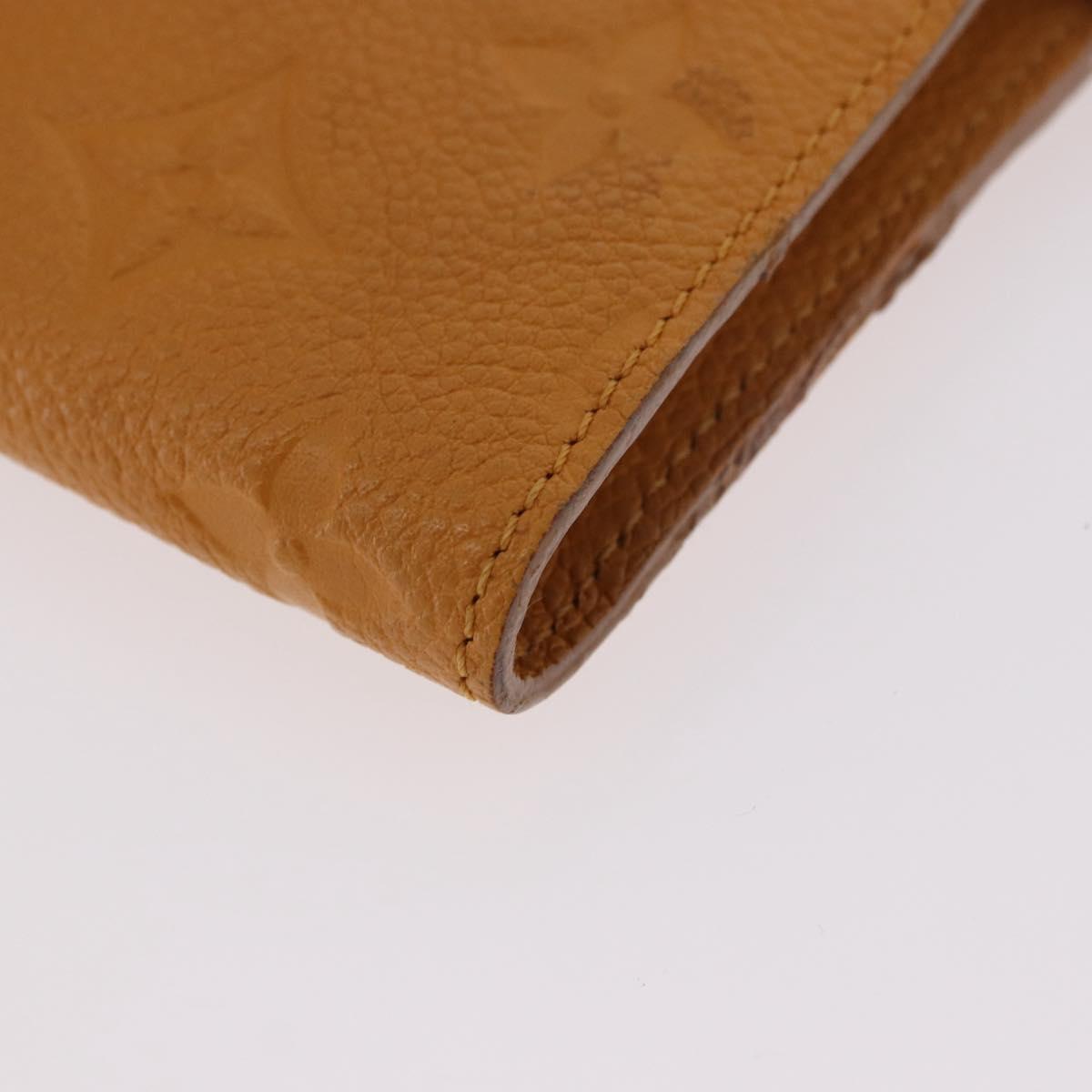 LOUIS VUITTON Empreinte Portefeuille Curie's Compact Saffron Auth BA13838