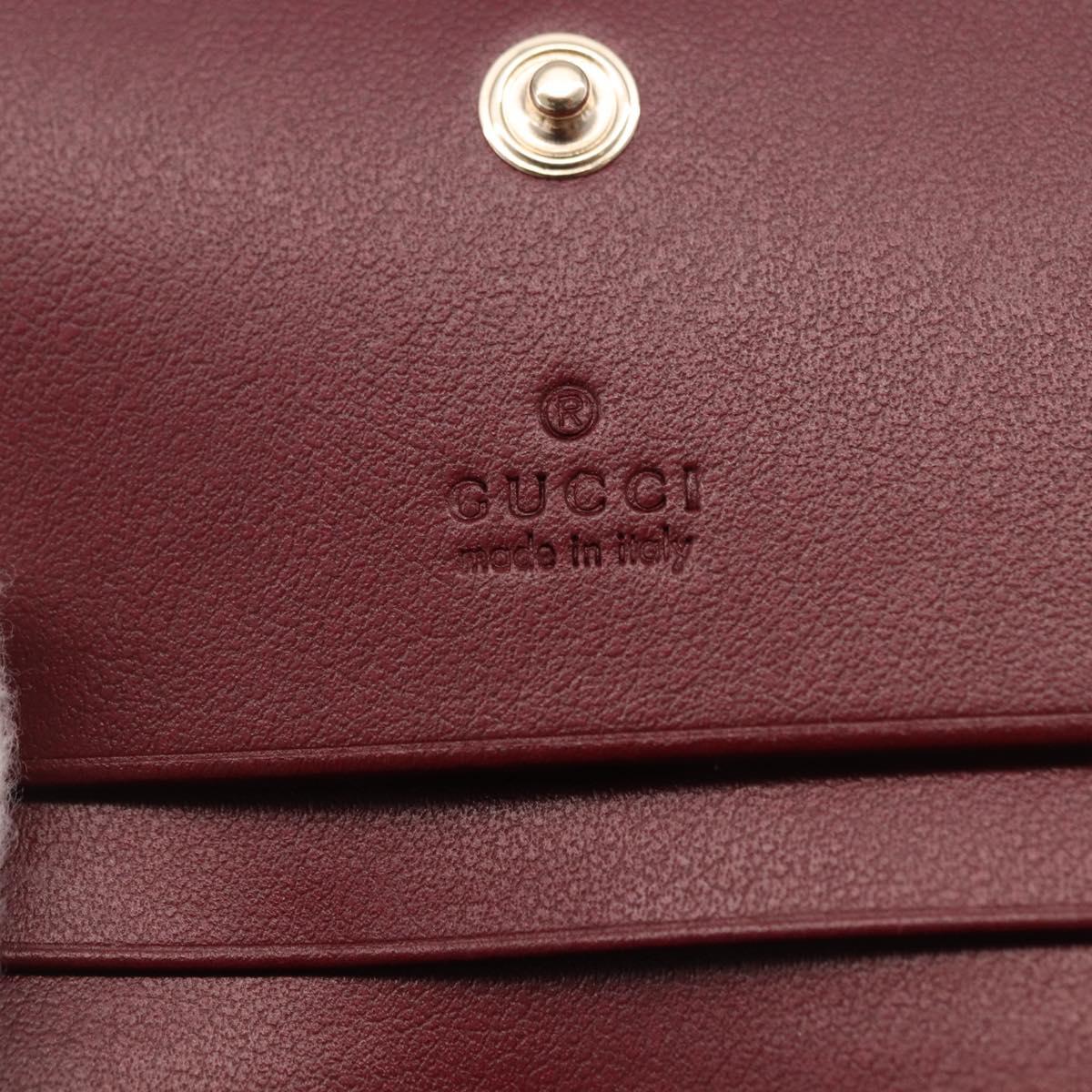 GUCCI GG Supreme Bifold Wallet PVC Beige Gold 818767 Auth BA13845M