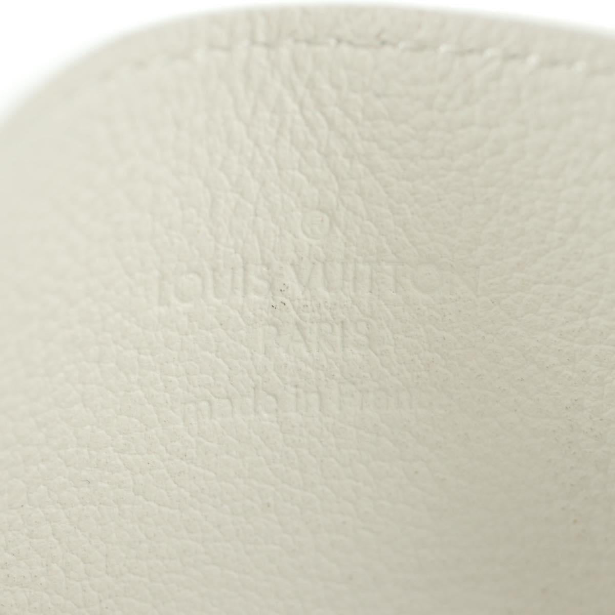LOUIS VUITTON Monogram Shadow Porte Cartes Double White M83699 Auth BA13846SAM