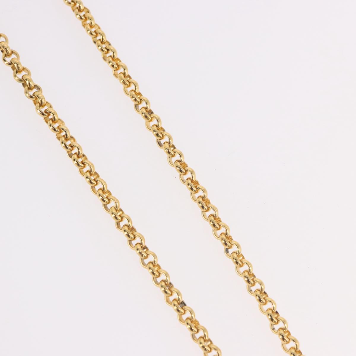 Salvatore Ferragamo Gancini Necklace Metal Gold Tone Auth BA13851V