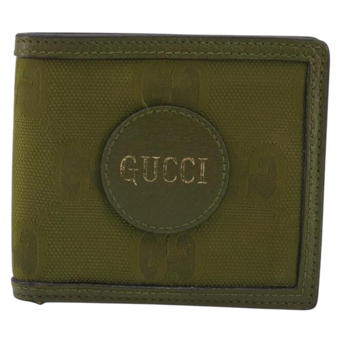 GUCCI GG Canvas Off The Grid Wallet Khaki 625574 Auth BA13855