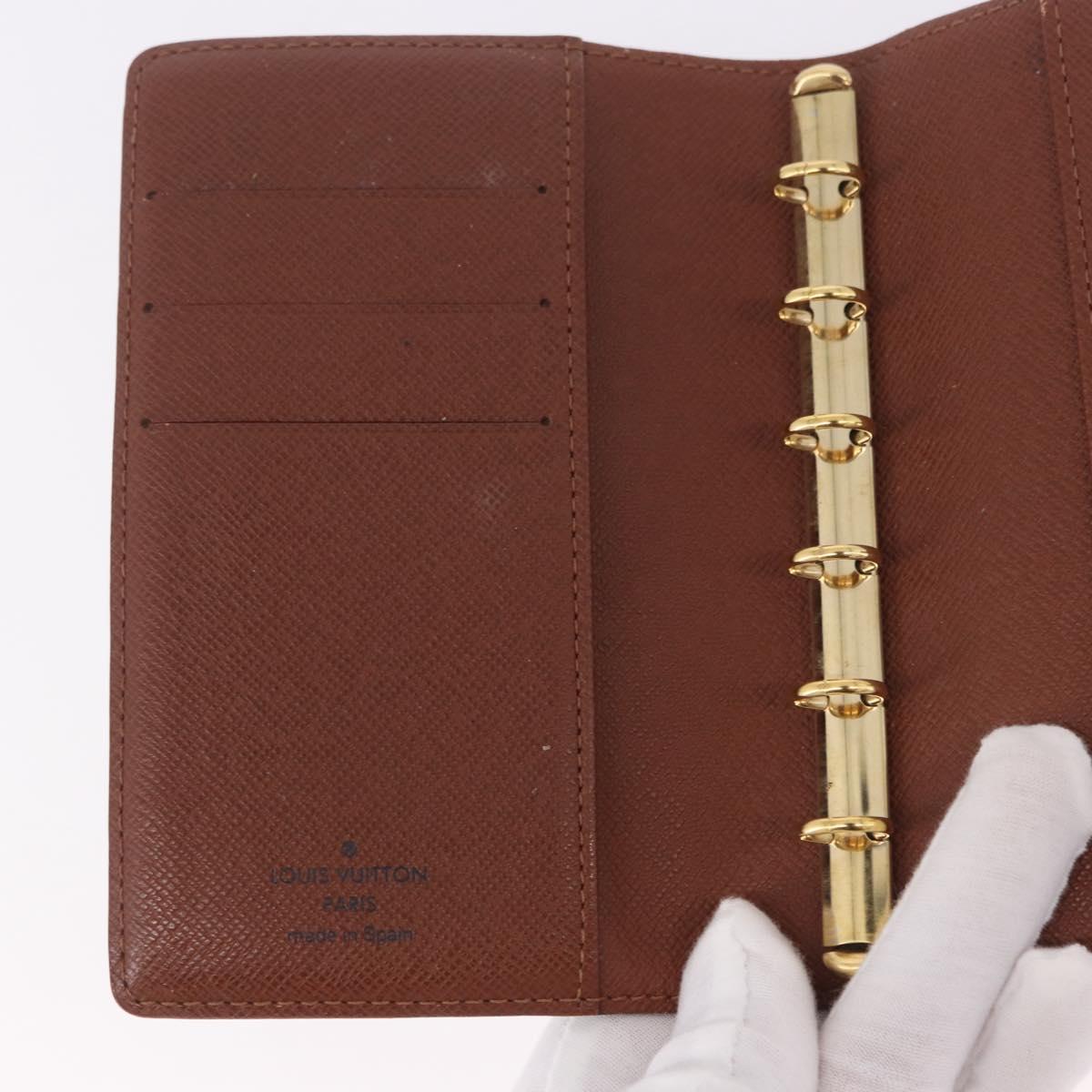 LOUIS VUITTON Monogram Agenda PM Day Planner Cover R20005 LV Auth BA13856