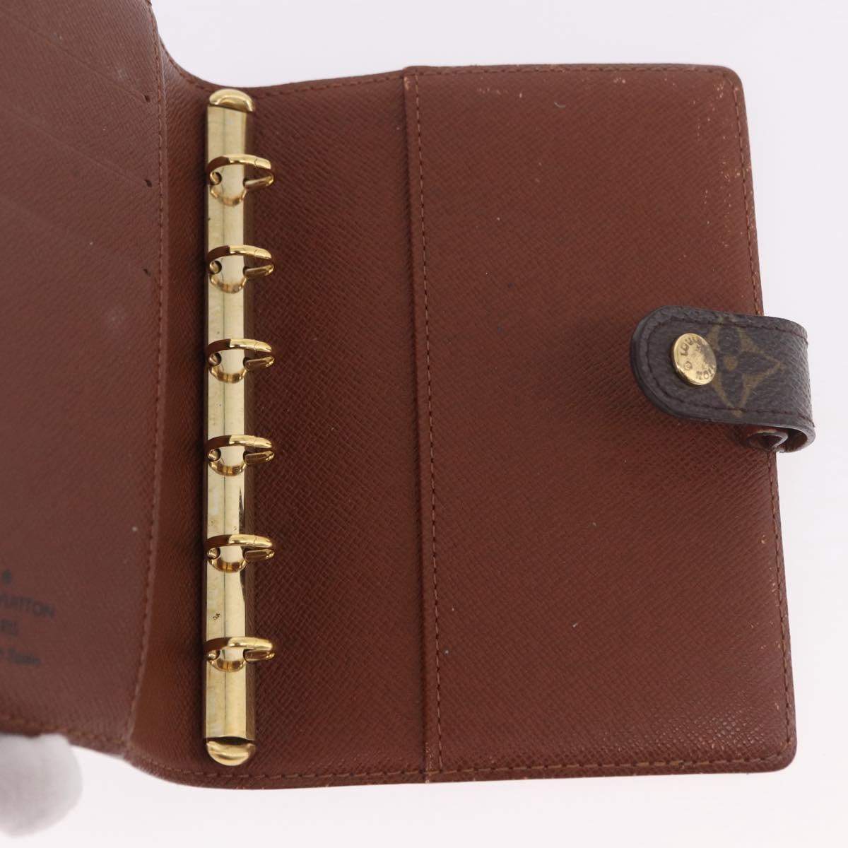 LOUIS VUITTON Monogram Agenda PM Day Planner Cover R20005 LV Auth BA13856