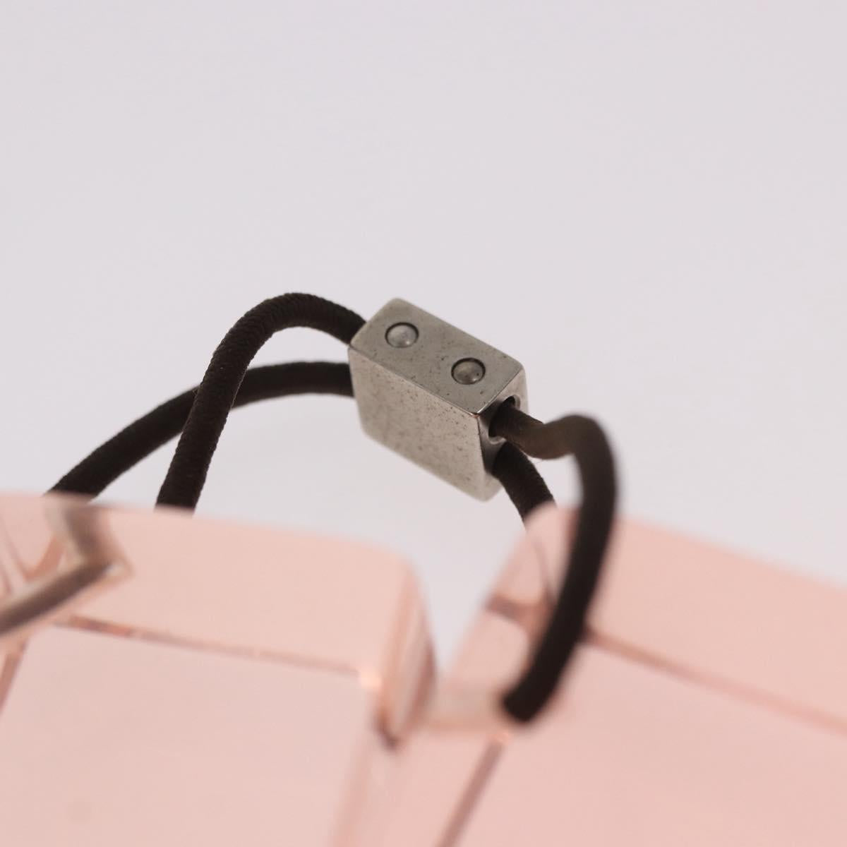 LOUIS VUITTON Hair Cube Unclean Hair Tie plastic 2 Set Orange LV Auth BA13858