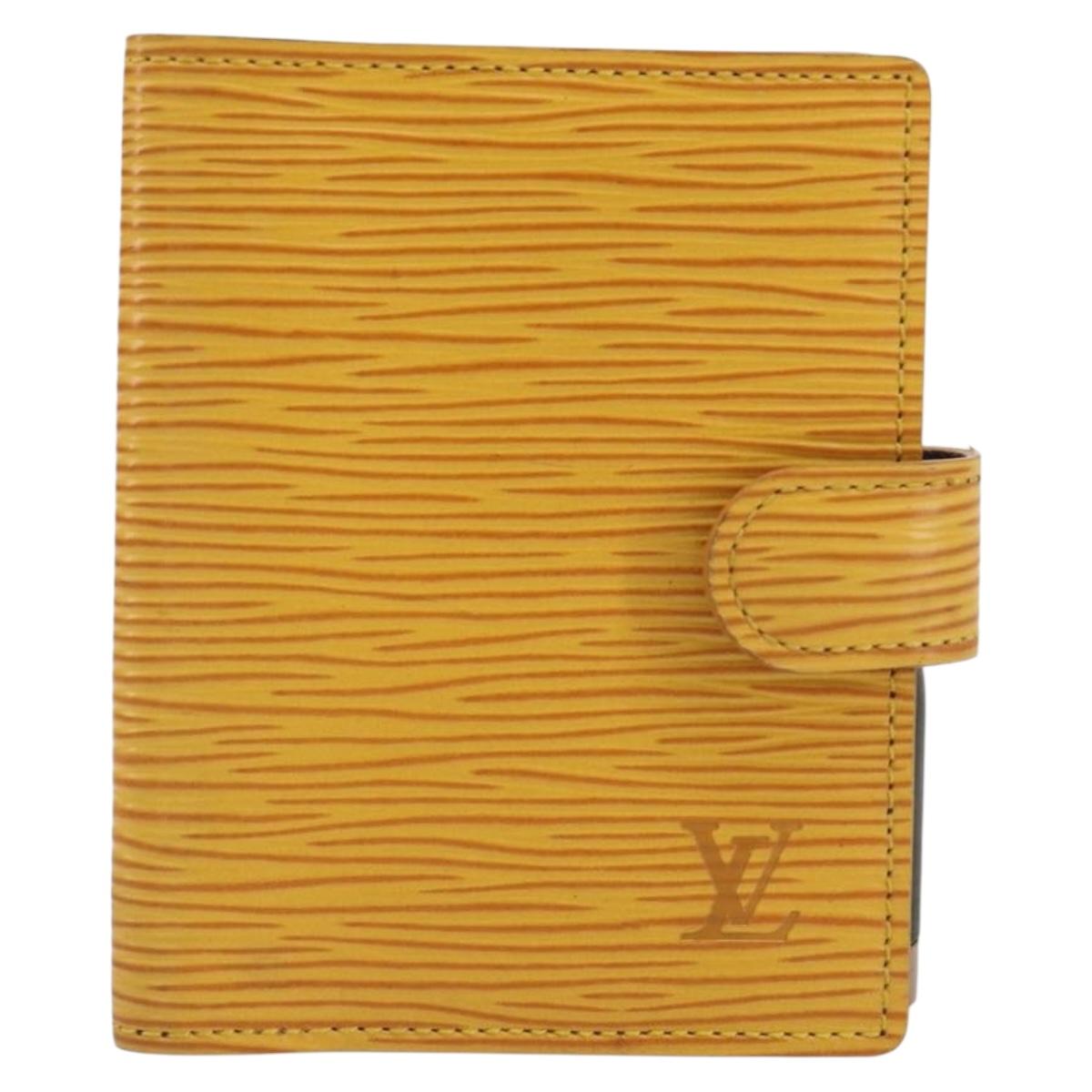 LOUIS VUITTON Epi Agenda Mini Planner Cover Tassili Yellow R20059 Auth BA13859V