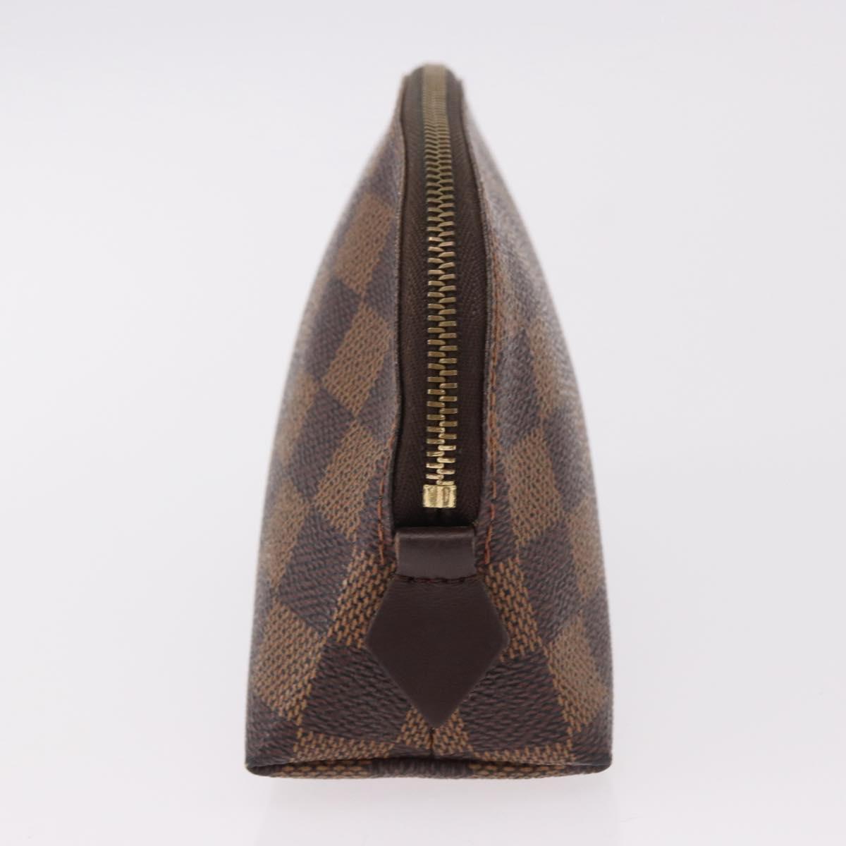 LOUIS VUITTON Damier Ebene Pochette Cosmetic PM Pouch N47516 LV Auth BA13860