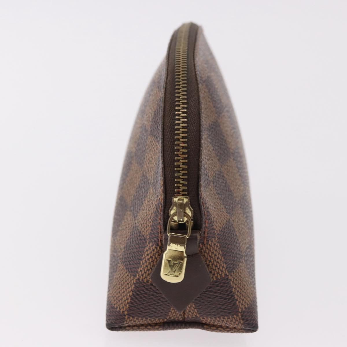 LOUIS VUITTON Damier Ebene Pochette Cosmetic PM Pouch N47516 LV Auth BA13860