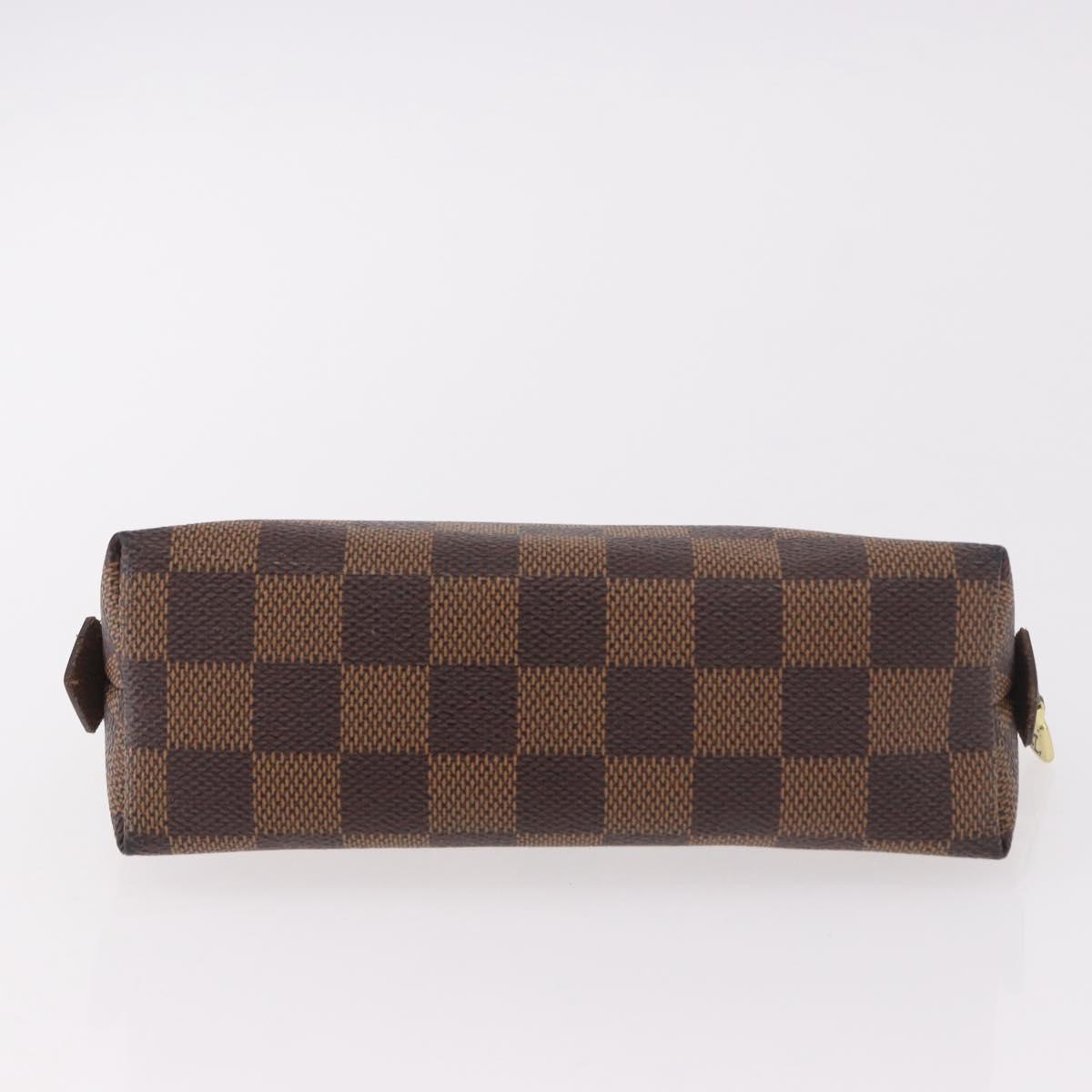 LOUIS VUITTON Damier Ebene Pochette Cosmetic PM Pouch N47516 LV Auth BA13860