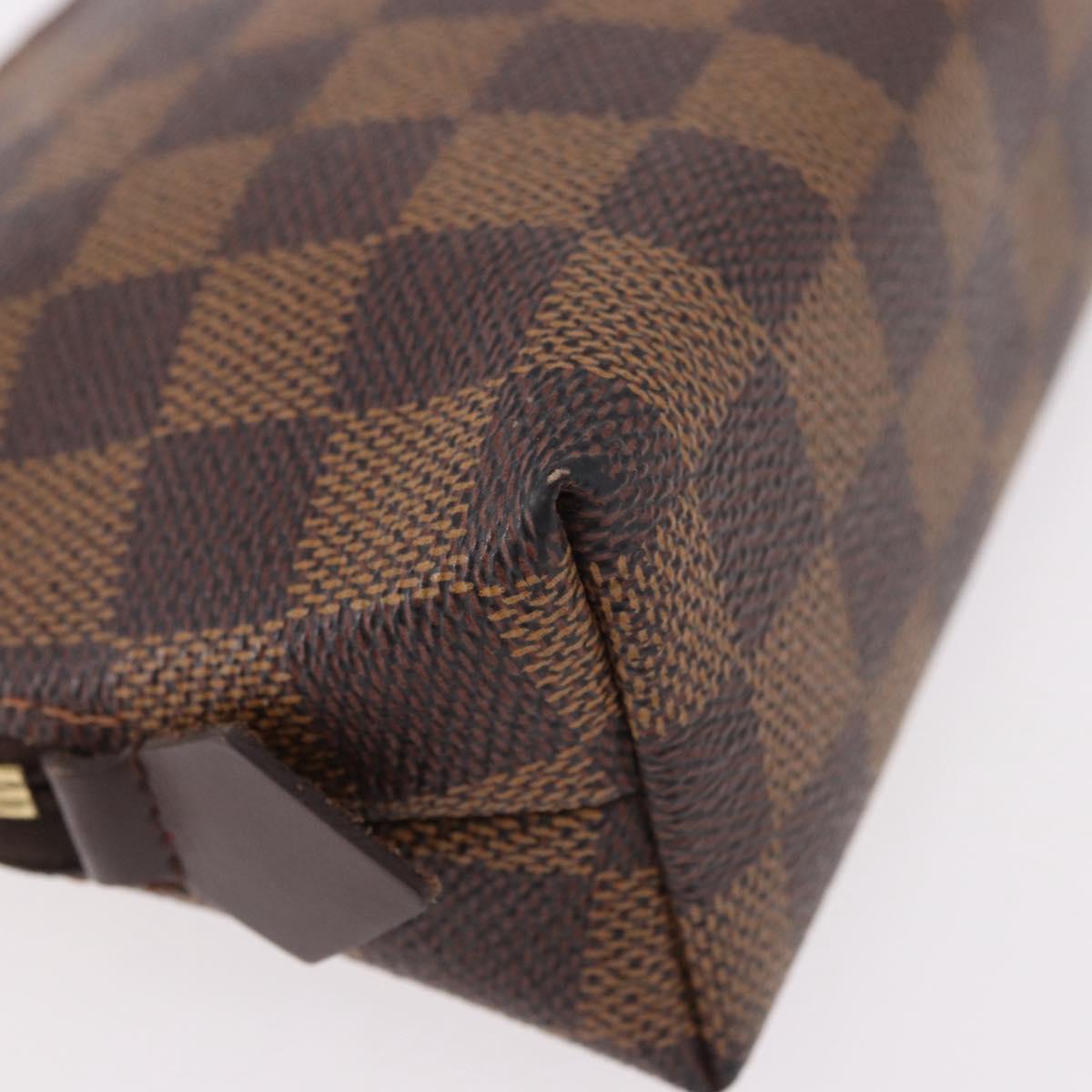 LOUIS VUITTON Damier Ebene Pochette Cosmetic PM Pouch N47516 LV Auth BA13860
