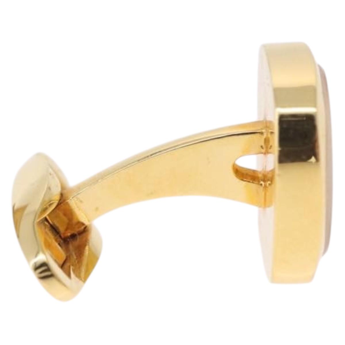 CELINE Nek Tie Pin Cuffs metal Gold Tone Auth BA13864V
