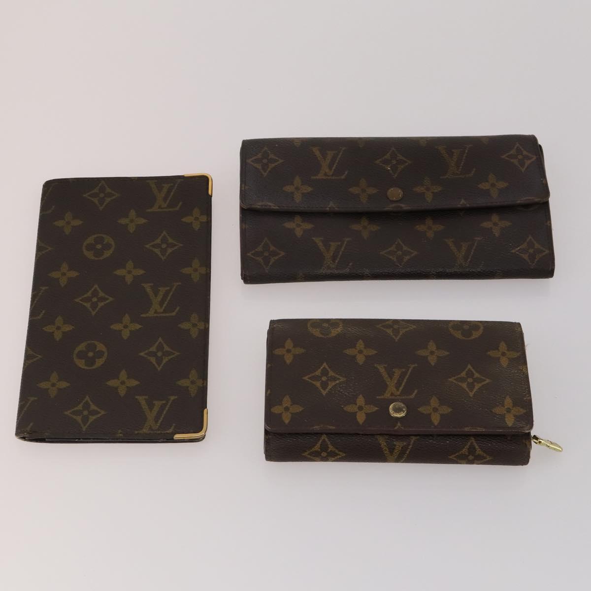 LOUIS VUITTON Monogram Wallet 6 Set LV Auth BA13872