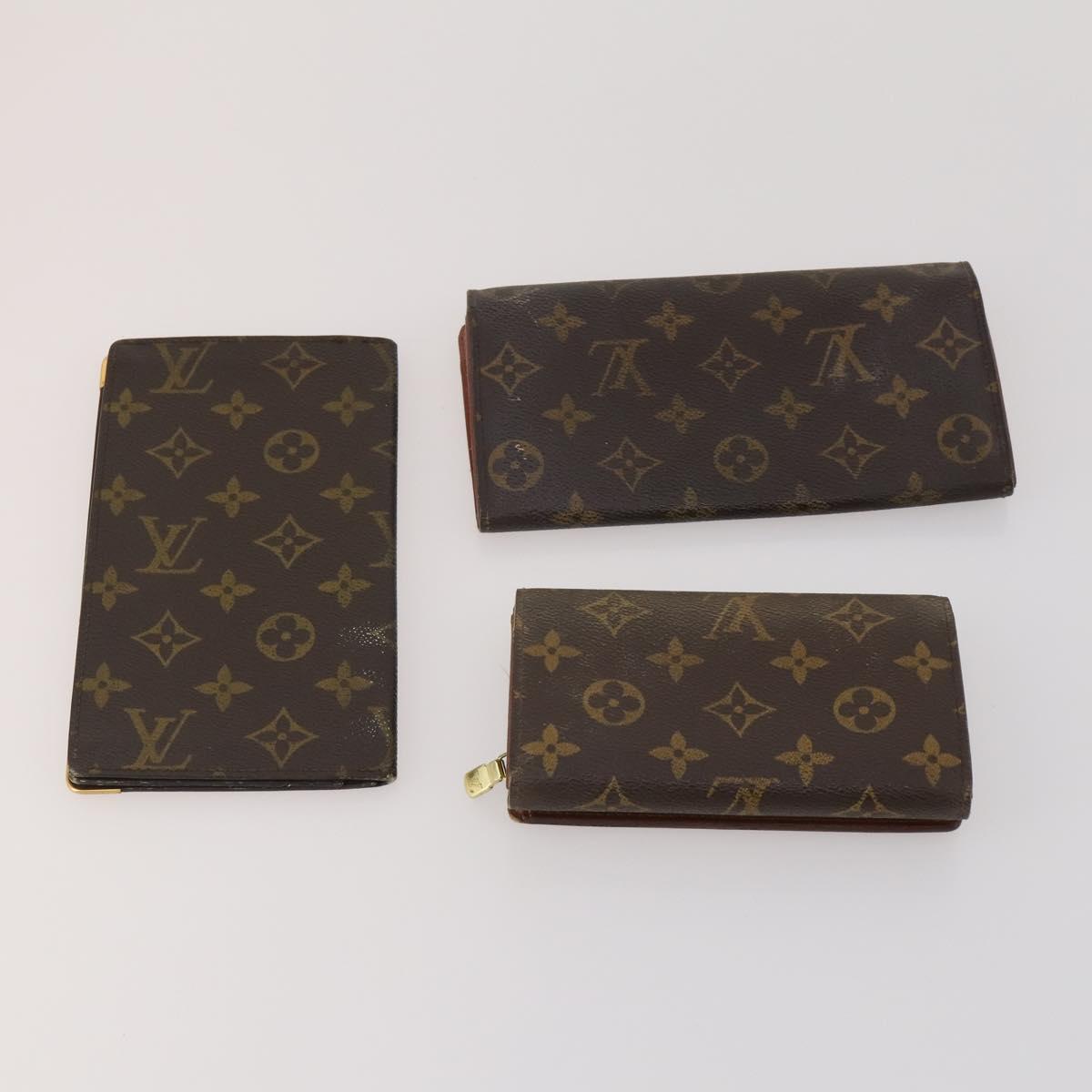 LOUIS VUITTON Monogram Wallet 6 Set LV Auth BA13872