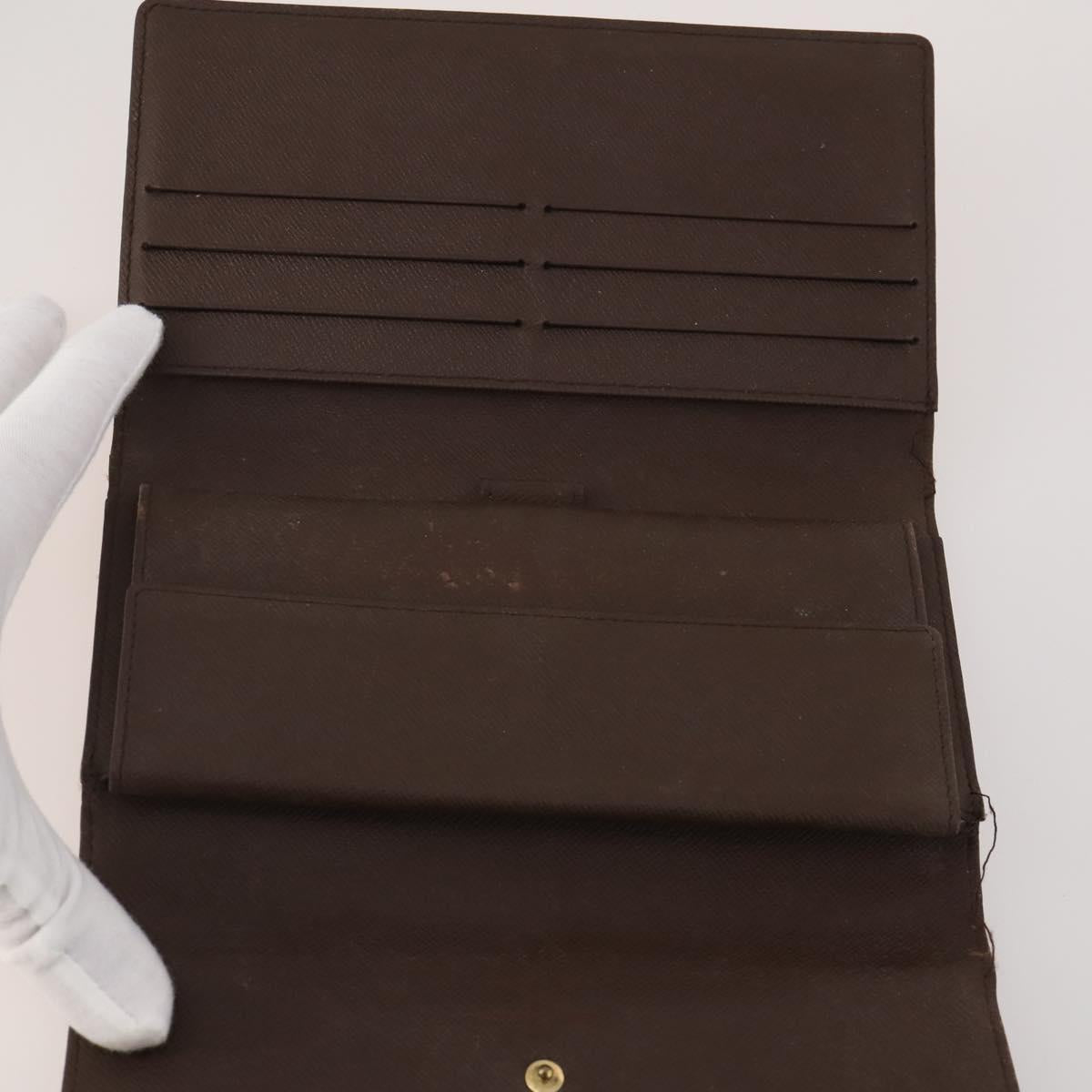 LOUIS VUITTON Damier Azur Damier Ebene Wallet 6 Set LV Auth BA13874