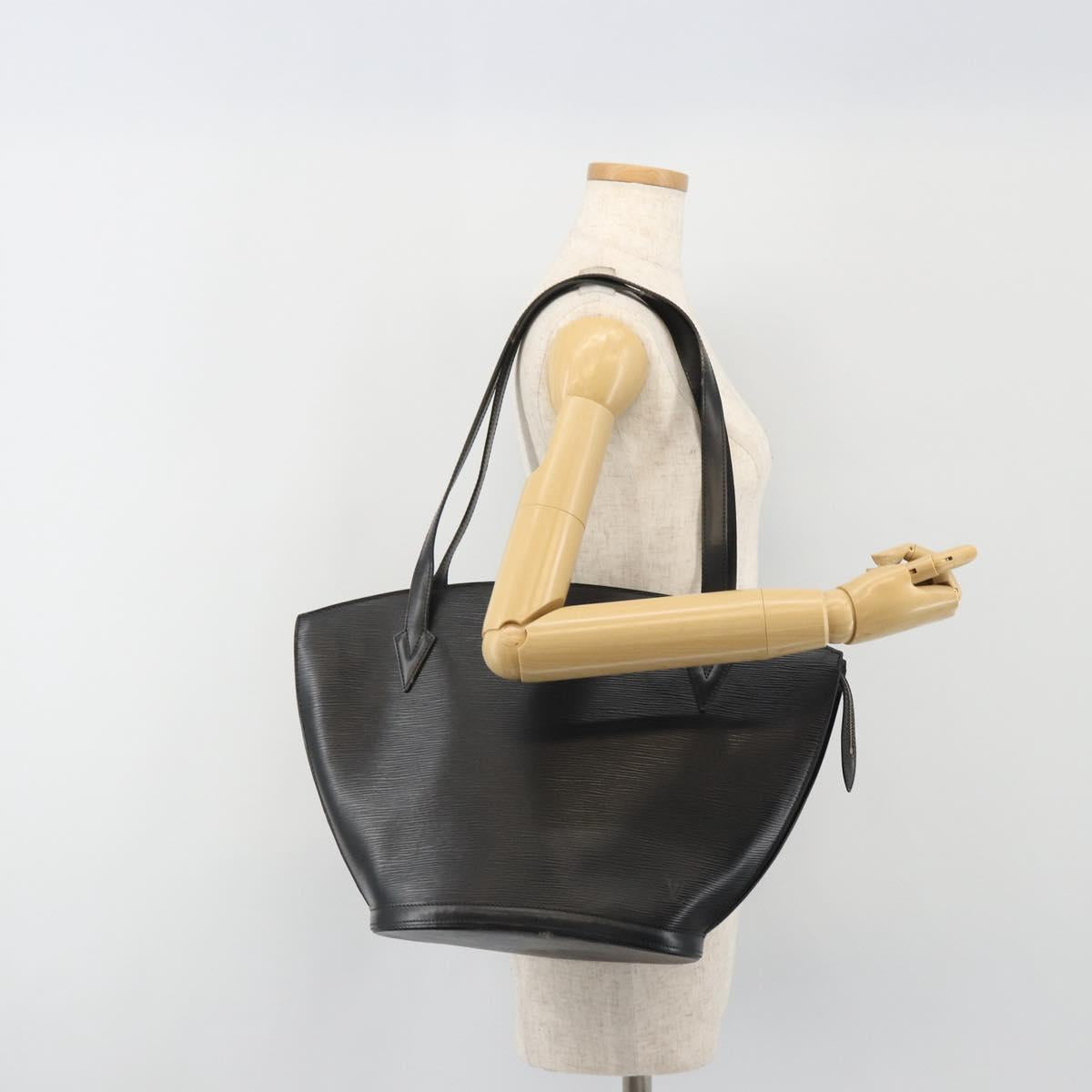 LOUIS VUITTON Epi Saint Jacques Shopping Shoulder Bag Black M52262 Auth BA13885
