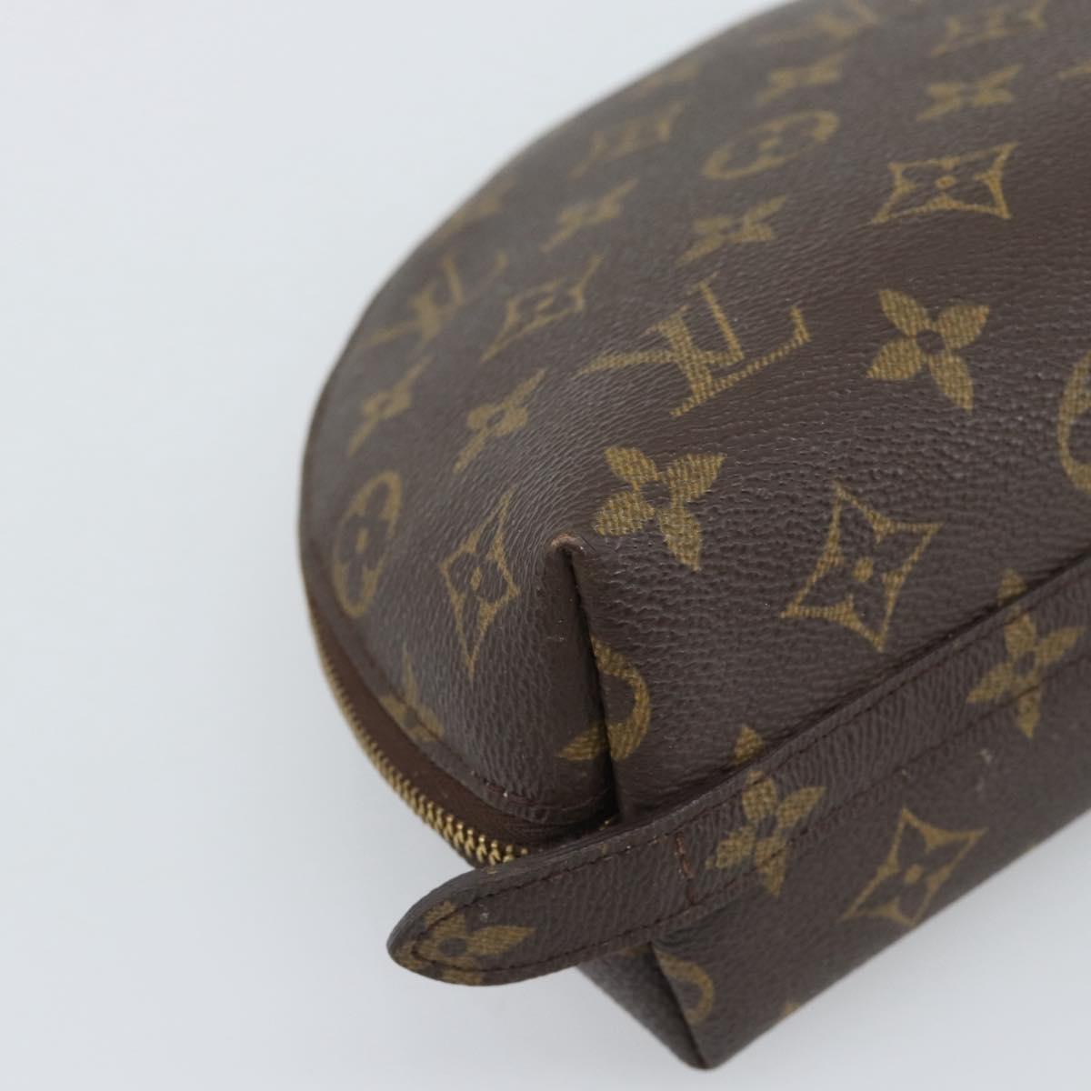 LOUIS VUITTON Monogram Trousse Demi Ronde Cosmetic Pouch M47520 LV Auth BA13889