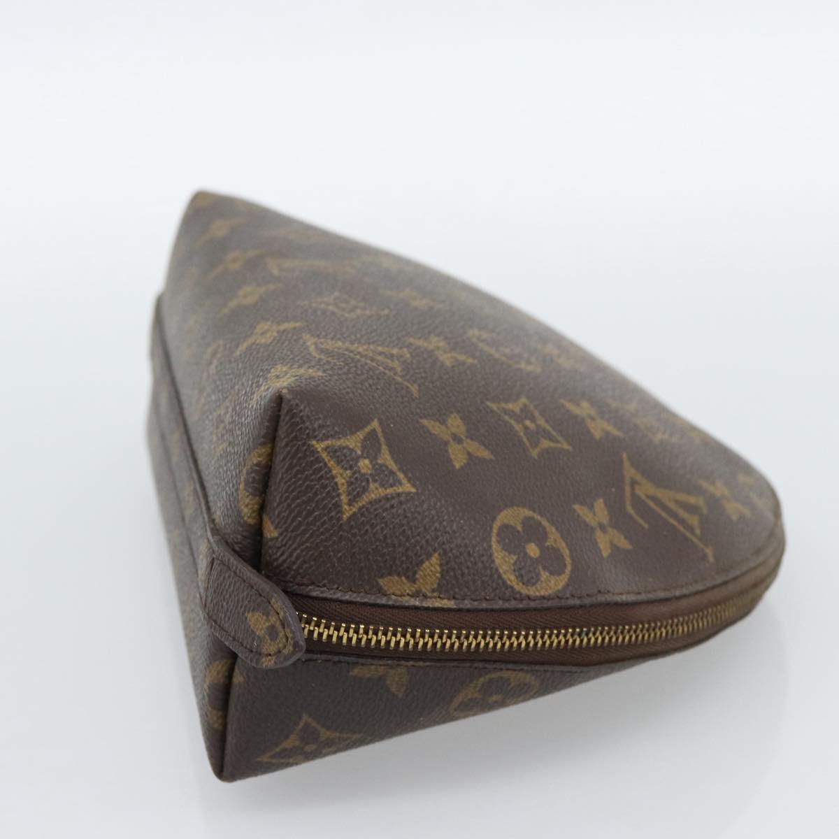 LOUIS VUITTON Monogram Trousse Demi Ronde Cosmetic Pouch M47520 LV Auth BA13889