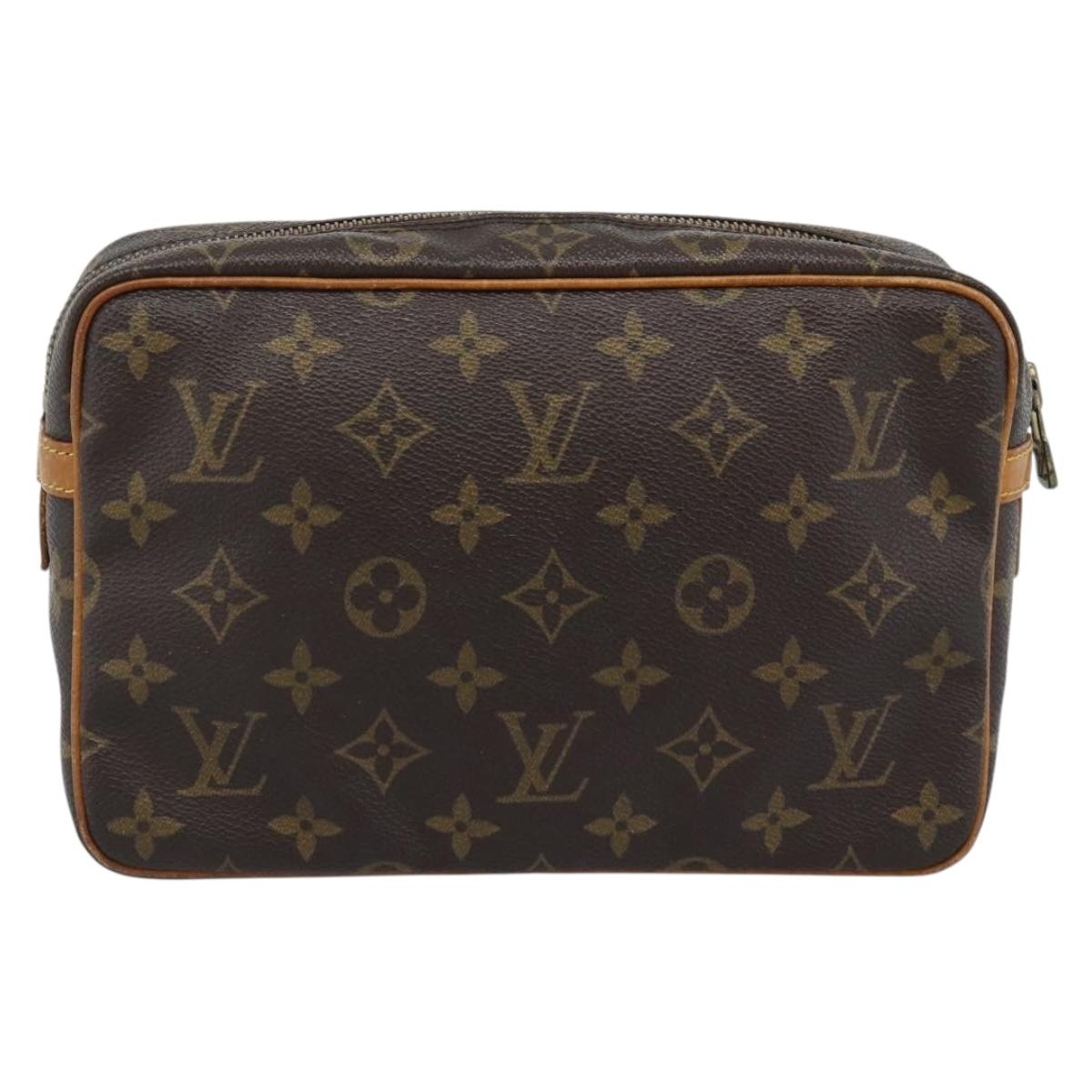 LOUIS VUITTON Monogram Compiegne 23 Clutch Bag M51847 LV Auth BA13895