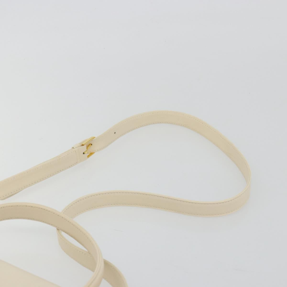 GIVENCHY Hand Bag Leather 2way Ivory Auth BA13897A