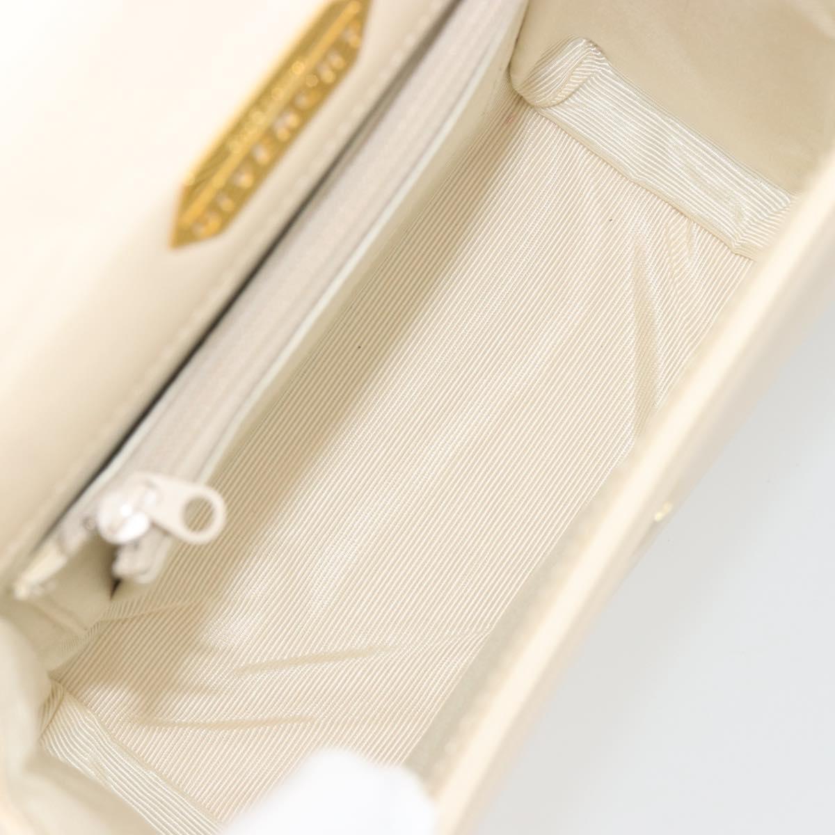GIVENCHY Hand Bag Leather 2way Ivory Auth BA13897A