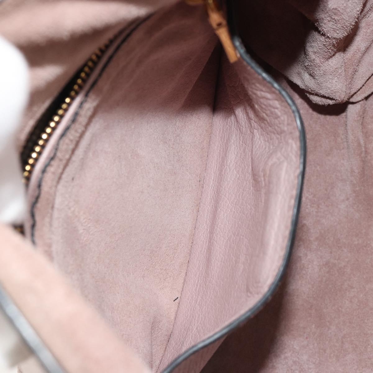 Miu Miu Shoulder Bag Leather 2way Pink Gold Auth BA13905A