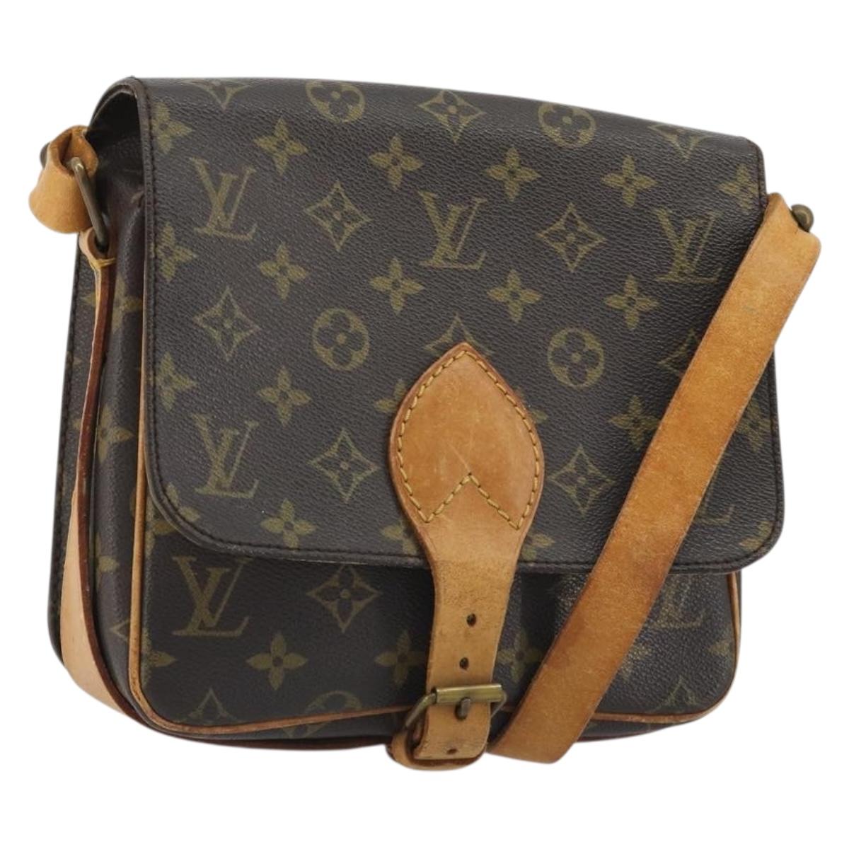 LOUIS VUITTON Monogram Cartouchiere MM Shoulder Bag M51253 LV Auth BA13911