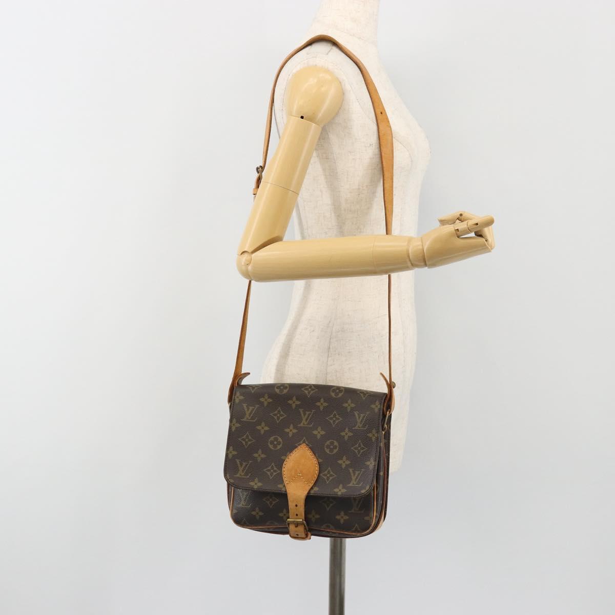 LOUIS VUITTON Monogram Cartouchiere MM Shoulder Bag M51253 LV Auth BA13911
