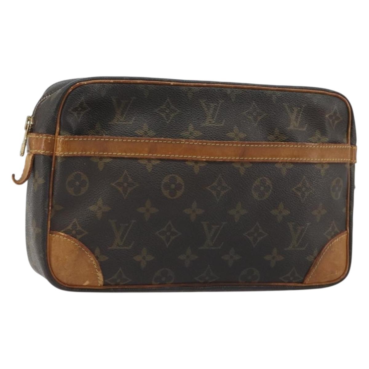 LOUIS VUITTON Monogram Compiegne 28 Clutch Bag M51845 LV Auth BA13913