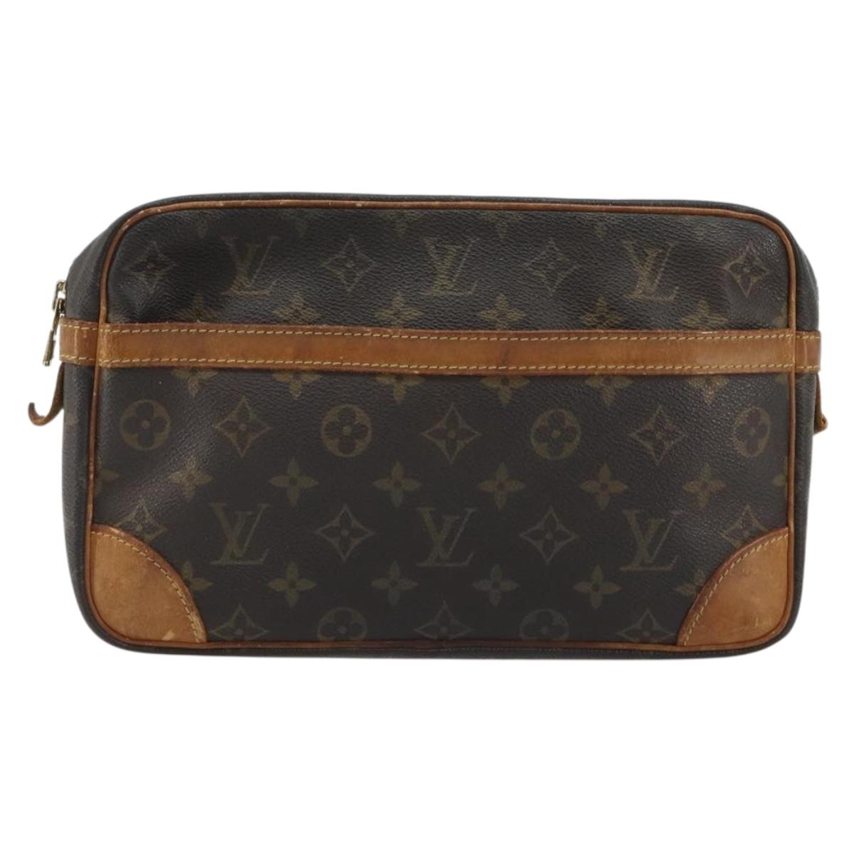 LOUIS VUITTON Monogram Compiegne 28 Clutch Bag M51845 LV Auth BA13913